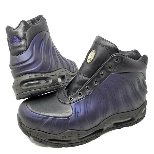 nike foamposite boots silver