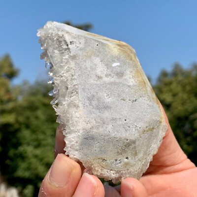 126G Clear Natural Beautiful White Chrysanthemum QUARTZ Crystal