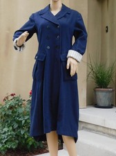 Vintage-inspired Coat By High By Claire Campbell, Navy, 6us/10uk/36d/38f,42i Epc