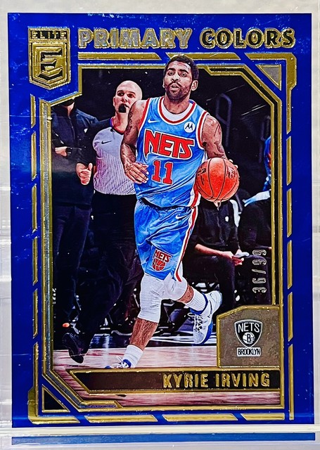 2021-22 Panini Donruss Elite Primary Colors Blue Parallel Kyrie Irving #'d 36/99