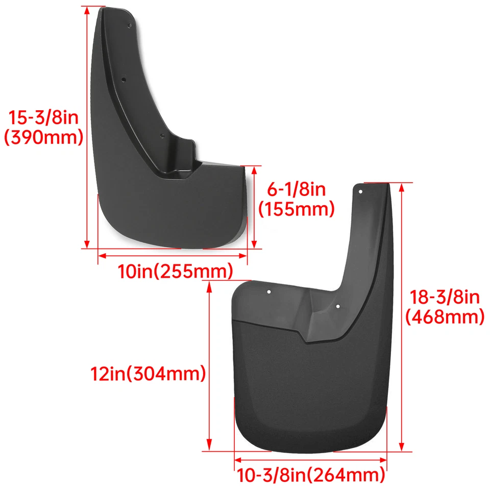 For 2009-2018 Dodge Ram 1500 2500 3500 Mud Flaps Guards Splash Flares Front Rear - Image 3 of 4