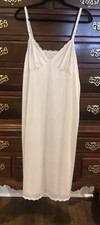 Size 40 30 VINTAGE SHADOWLINE SLIP DRESS LINGERIE IVORY
