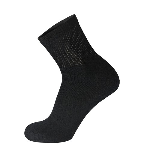 Mens Diabetic Neuropathy Quarter length Socks - Athletic Ankle Socks - Picture 6 of 28