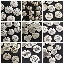 Tibetan Silver Charms Quotes Inspirational Words Messages Wishes Thoughts