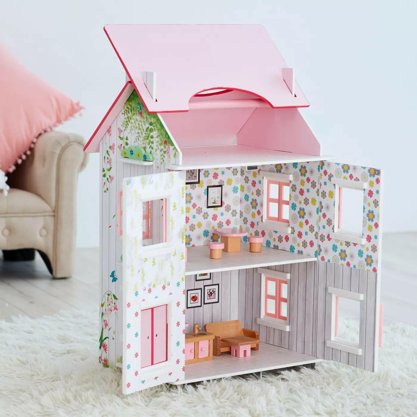 teamson garden cottage portable dollhouse