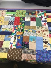 Scrappy Squares Handmade Baby Quilt 36  x47  Kg A2