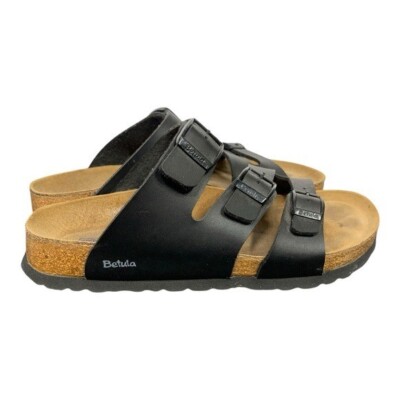 Birkenstock Betula Strap Vegan Leather Sandals Black Size 38