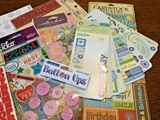 Scrapbook Embellishment Stickers Lot Letters Metal Word Sticker Swatch Vellum