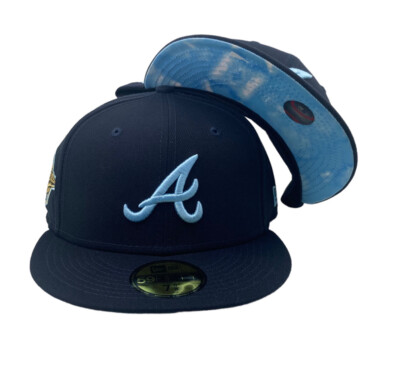 BEEDN キャップ ダークブルー Atlanta Brave Cloud under visor World Series New Era 59fifty