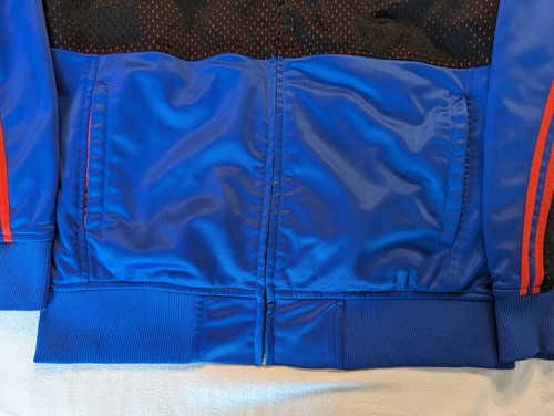 Philadelphia 76ers UNK Blue Label Track Jacket NBA Warmup Cerniera Intera Blu Taglia M - Foto 3 di 14