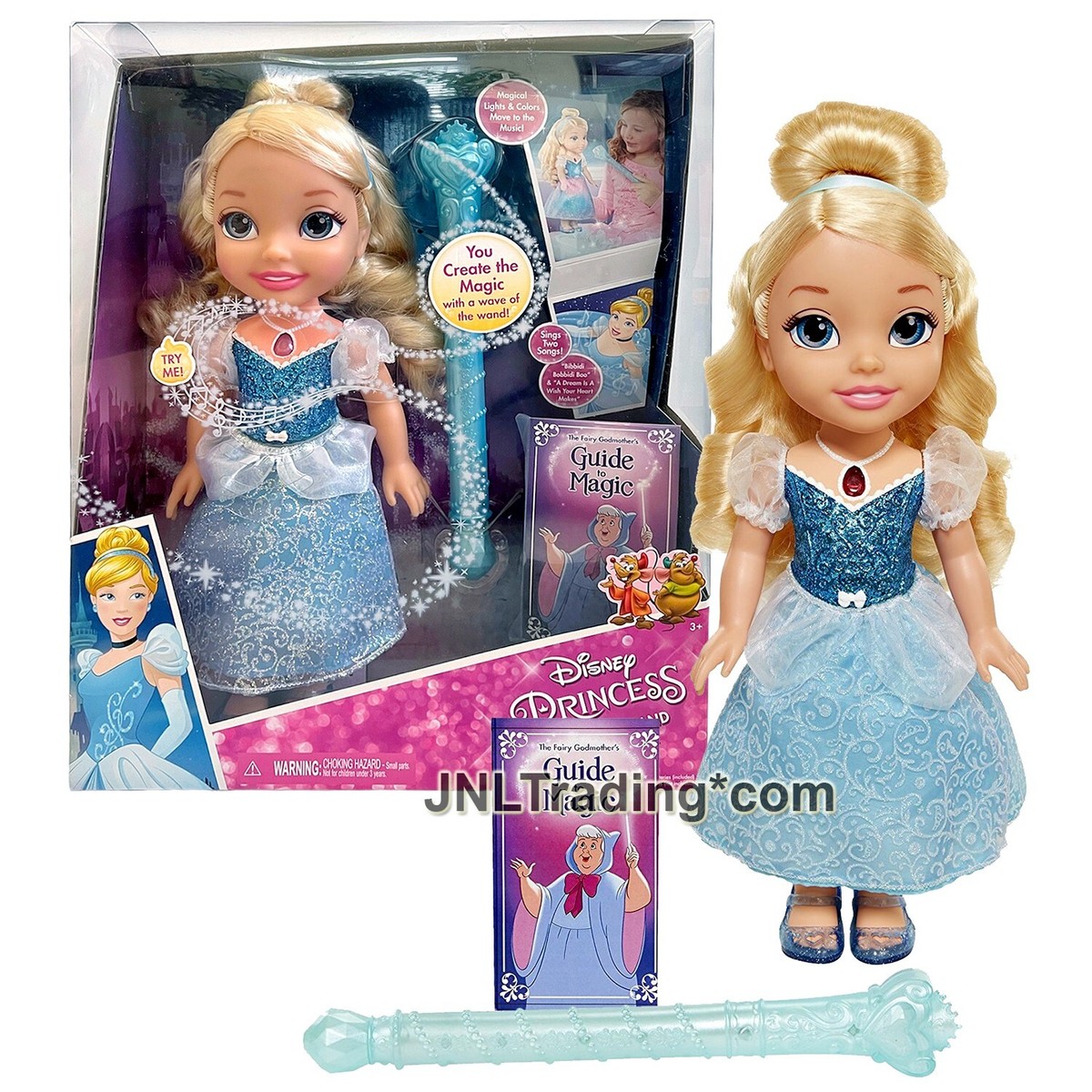 Year 2016 Disney Princess Series 14 Inch Electronic Doll MAGICAL WAND  CINDERELLA