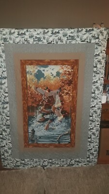 Taking Flight, new quilt 52 1/2  x 71 1/2  made in the U.S.A. by me.