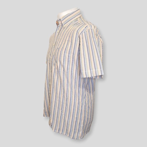Camel Active Shirt Mens Size M Multicoloured Short Sleeve Striped Pattern Shirt - Picture 2 of 9