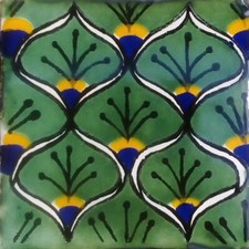  C056 Mexican Tile sample Ceramic Handmade 4x4 inch, GET MANY AS YOU NEED  