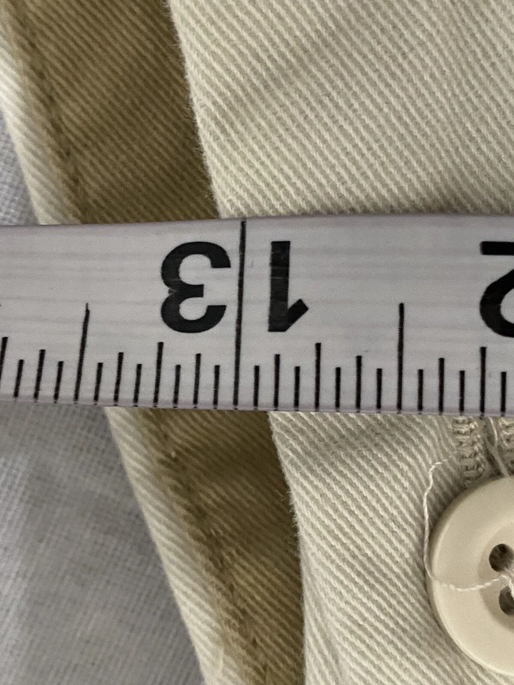 Nuevo con etiquetas Pantalones Cortos Chinos Van Heusen Para Hombre Marfil Crema Caqui 100% Algodón Sarga Talla 38 Foto 4 de 4