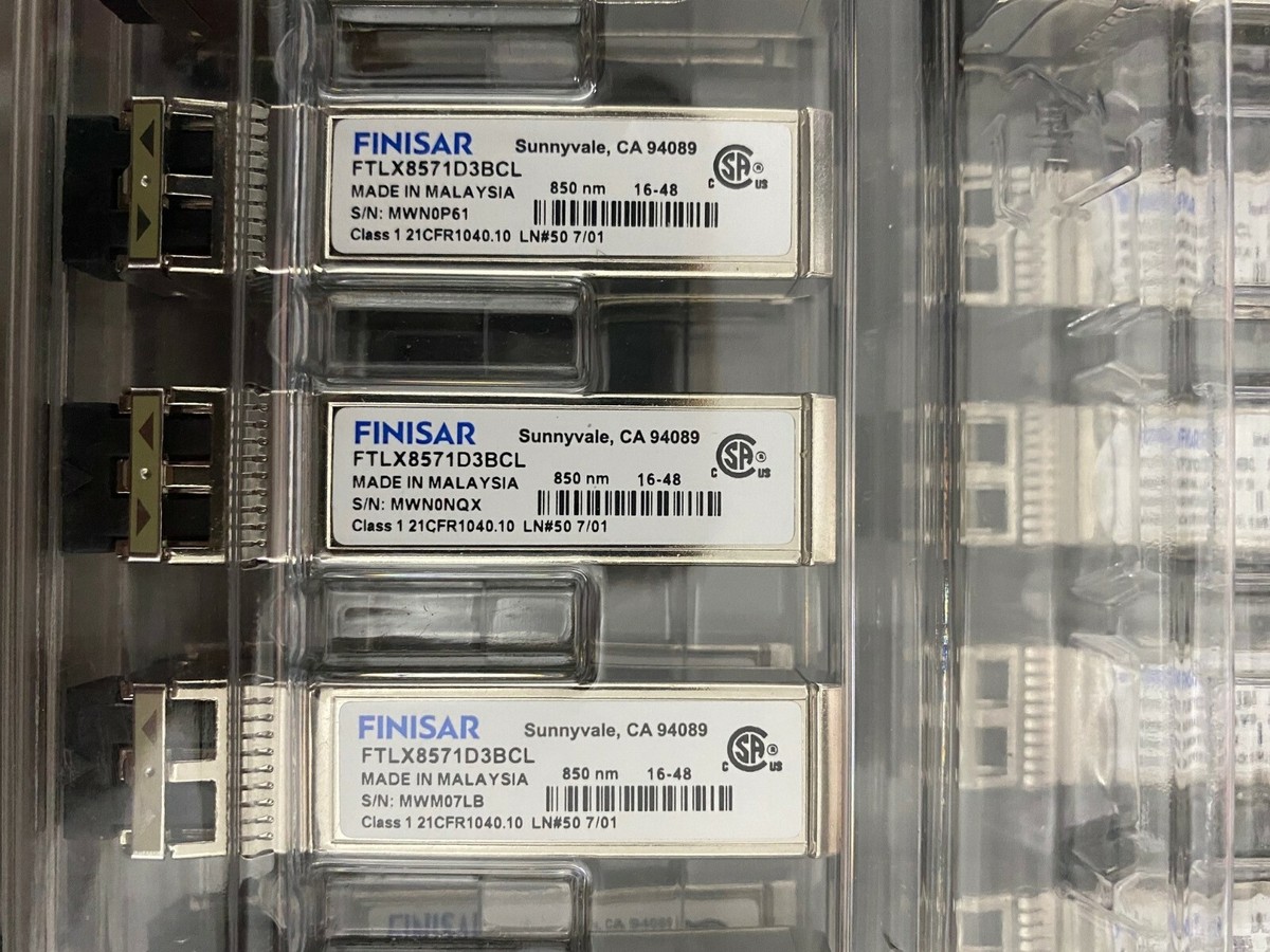 FTLX8571D3BCL - Finisar - TX/RX Optical Fiber 10.5Gbps 20 FTLX8571D3BCL - Finisar - TX/RX Optical Fiber 10.5Gbps 20