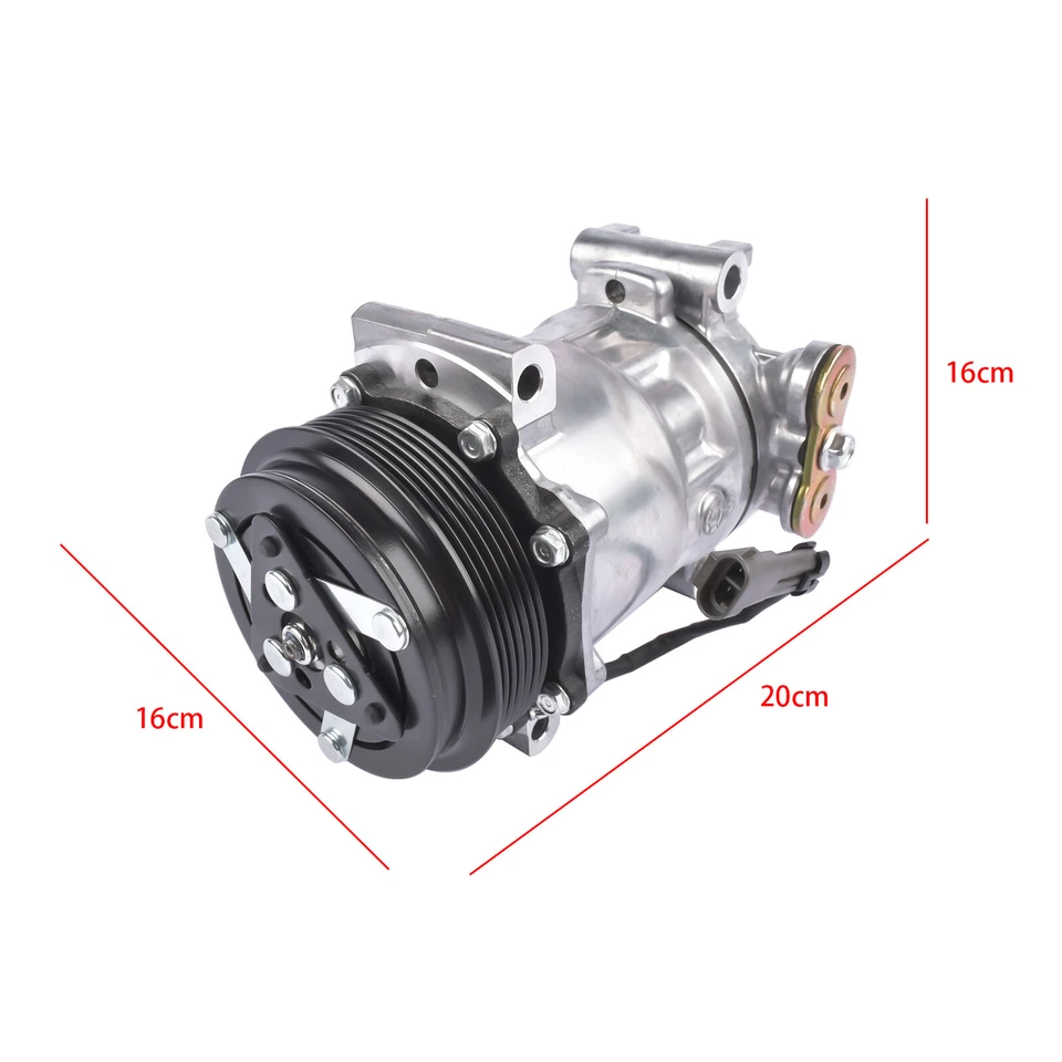 Compresor de aire acondicionado con embrague para 96-02 Chevy GMC C1500/2500/3500 K1500 K3500 Escalade Foto 2 de 4