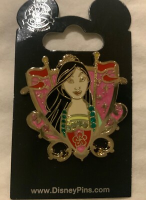 Disney Parks mulan Princess Jeweled Crest Pin