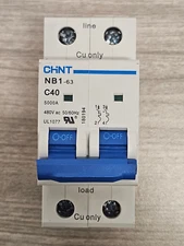 NEW  SolarEdge CB-UPG-40-01 Chint NB1-63 Circuit Breaker 2-Pole 40A