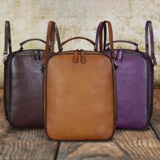 Zaino in vera pelle borsette per uomo e donna vintage zaino borsa