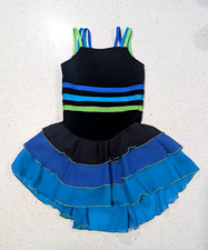 JERRYS Ice Figure Skating Baton Twirling Dance Skirted Dress Leotard 8-10 Medium