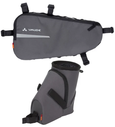 Vaude Fahrradtaschen Set Tool Drink Frame Bag iron anthrazit Rahmen Satteltasche