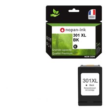 301XL fabriqué en France, 1 Cartouche d'encre compatible pour HP 301 XL Noir CH5