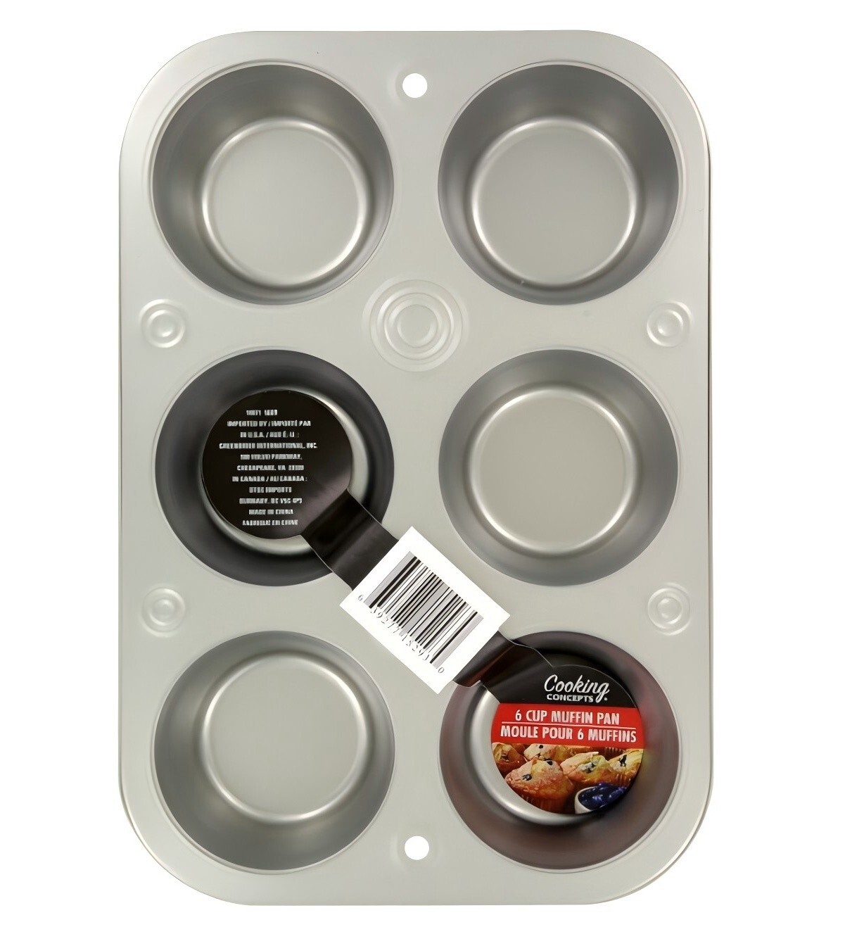 6 Cup Muffin Cooking Pan Heavyweight Steel Bakeware Baking Muffins & Cupcakes