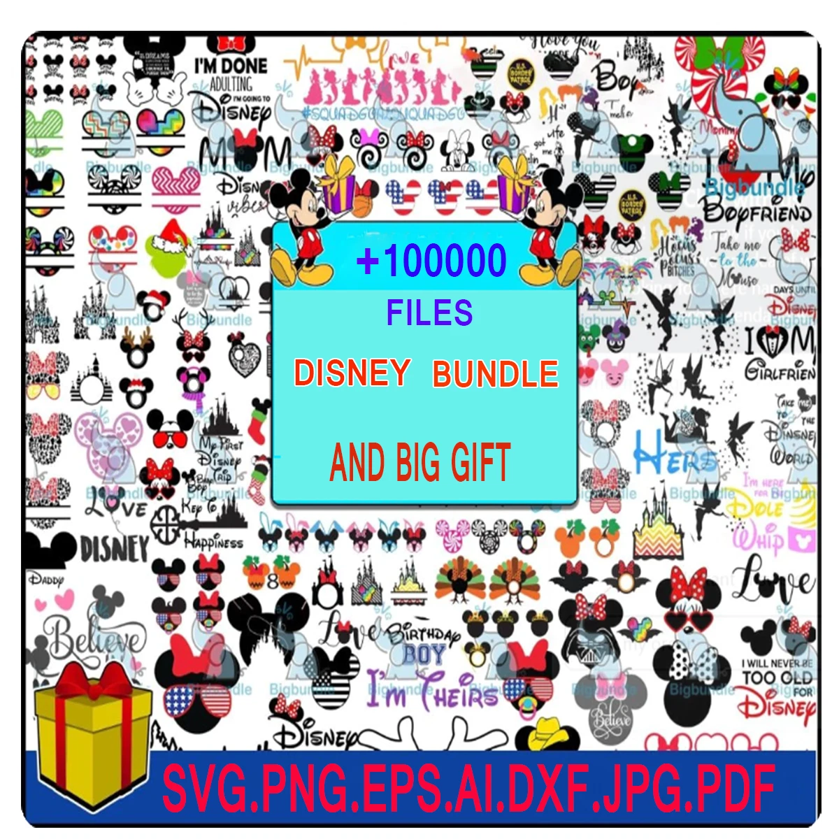 Mickey And Minnie Clipart Set, Disney SVG Cut Files For