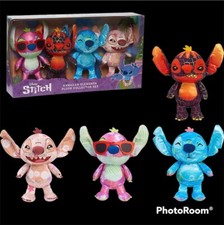 Disney Stitch Plush Collector Set 4 Cute Pieces Elements Of Hawaii Themed New