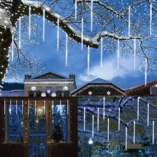 192/288 LED Solar Lights Meteor Shower Rain Tree String Light Garden Xmas Party