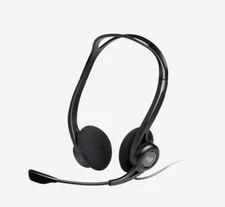Logitech 960 USB Computer Headset Over-the-Head Black (981-000836) Work Head set