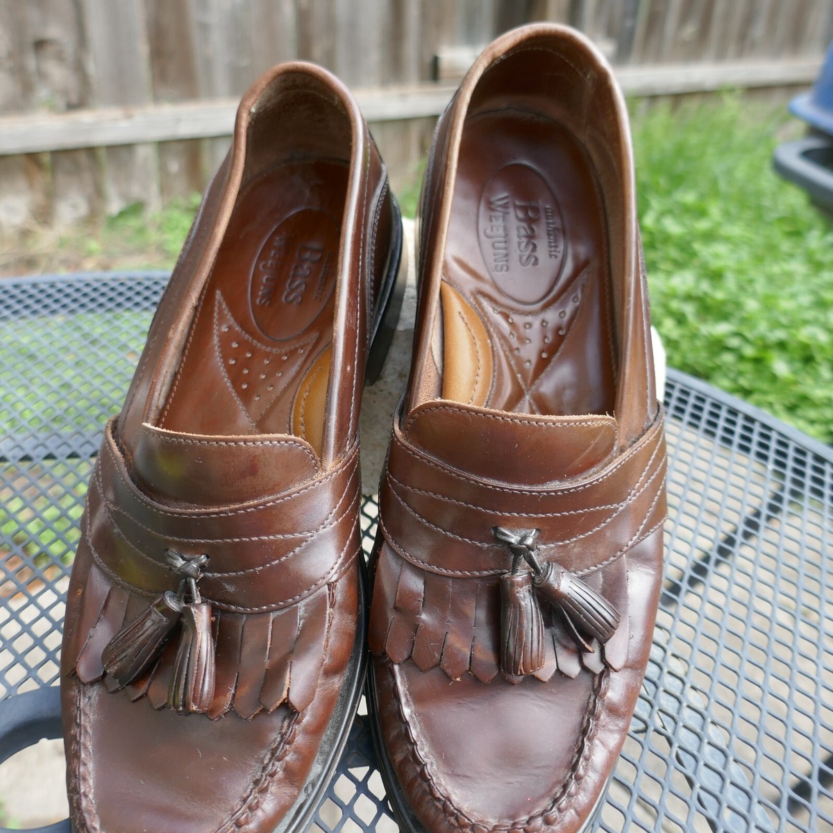 Bass Weejuns Mens Clive Brown Leather Tassel Kiltie Loafers Shoes 11.5 M 1004 Bass Weejuns Clive Tassel Loafers Brown Leather Shoes Men main image 4