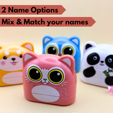 Personalised Clothes Uniform Name Stamps 2 Layers 2 Name Options Black & White C