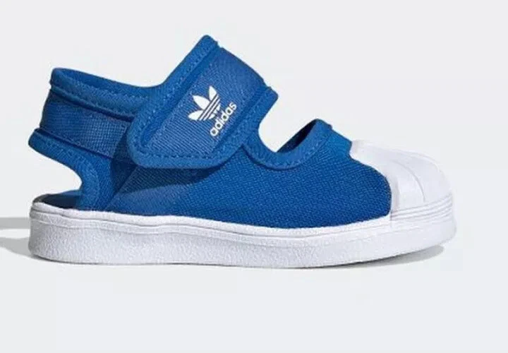 NWT Adidas Superstar 360 Slip On Kids Sandals Casual Blue u0026amp; White Size  6.5 Kids | eBay