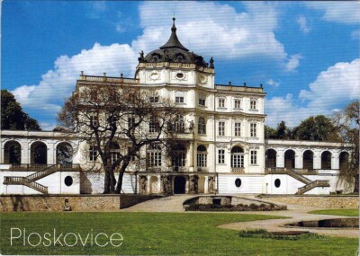 AK Ploskovice Ploskovice Wolkenhimmel Pflanzengebäude Fassade Rechteck AA09743