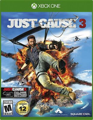 NEW Just Cause 3 w/Just Cause 2 Download Card Microsoft Xbox One video game xb1