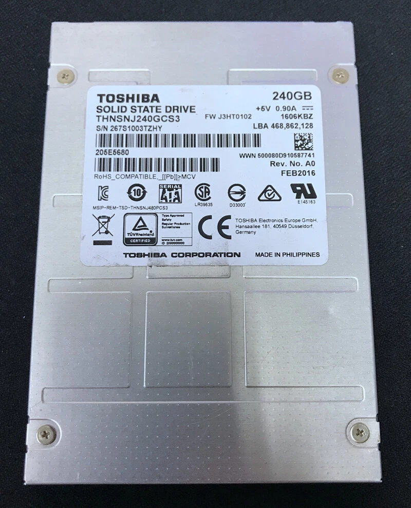 estimular dinastía Viaje TOSHIBA 240GB SSD 2.5" SATA3 THNSNJ240GCS3 J3HT0102 HDD Tested R/W | eBay estimular dinastía Viaje TOSHIBA 240GB SSD 2.5" SATA3 THNSNJ240GCS3 J3HT0102 HDD Tested R/W | eBay