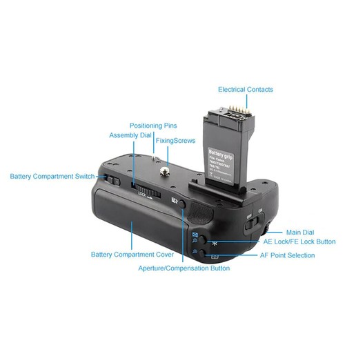 BG-E18 Vertical Battery Grip Holder Accessories For Canon 750D 760D X8iS - Picture 10 of 11
