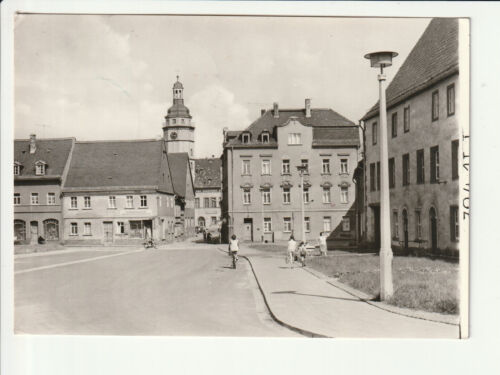 PEGAU / Borna ...., Kirchplatz m. Tabakwarengeschäft, Blick z. Rathaus ...s/w AK - Bild 1 von 1