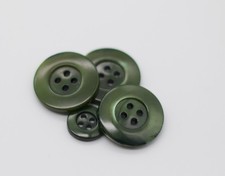Buttons - 20mm - Green - Mother of Pearl from the 80s & 90s - Made in Italy