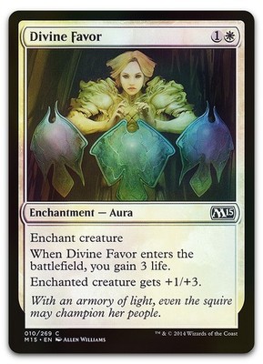 Divine Favor #10 (Foil) (NM) Magic 2015 M15 Magic MTG