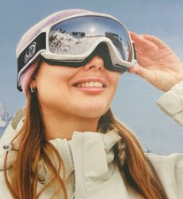 Findway -Ski Goggles  With Fabric Case  Unisex- White/ Black Adjustable