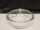 Vintage PYREX Casserole 026 Dish with Lid Clear Glass 10" 3 Quart USA Not Chips
