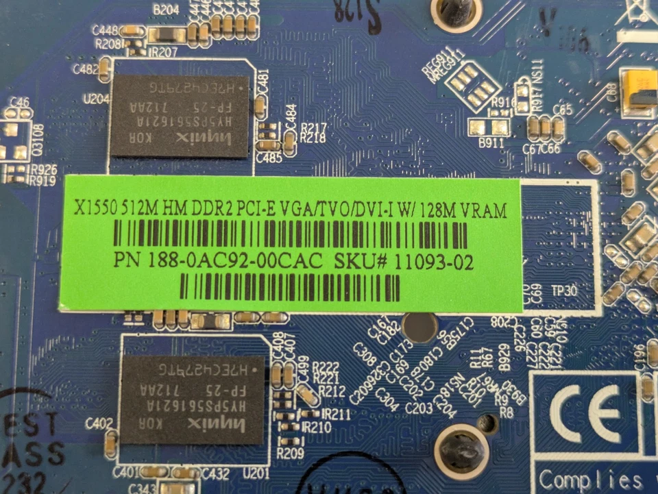 ATI Radeon Sapphire X1550 128MB PCI-E GPU VGA DVI S-VID OUT 512MB HyperMemory - Image 4 of 4