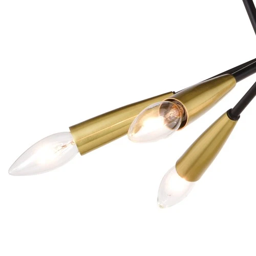 Vaxcel Lighting C0264 Ellis 6 Light 16"W Semi-Flush Ceiling - Black - Picture 4 of 12