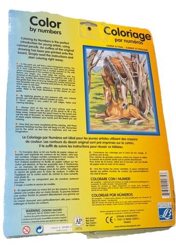 PAINT BY NUMBERS SET 10035 HORSE & FOUL 10"X12" BY COLOR & CO 2000 NIDP - Picture 2 of 2