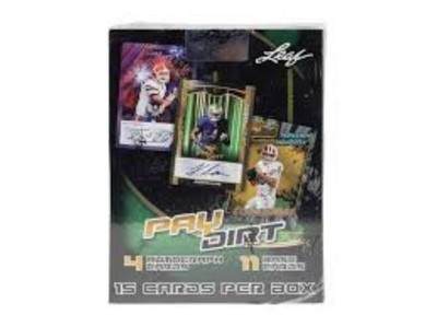 2025 Leaf Football Pay Dirt Hobby Box Sealed 4 AUTO PER BOX