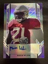2021 Leaf Metal Draft Purple Marvin Wilson Auto /25 Florida State Seminoles