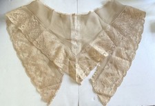 Antique Edwardian Lace Netting and Mesh Ecru Collar